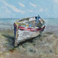 Painting of Abandoned boat